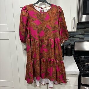 ✨3/$20 Mello Day leaf print dress